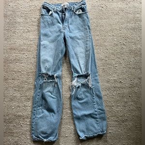 Abercrombie & Fitch 90s Relaxed Jean High Rise Curve Love Size 27 Good Condition